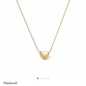 New! Madewell Gold Heart Pendant Necklace NWOT